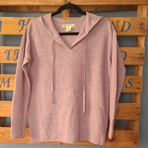 V-Neck Hooded Sweater